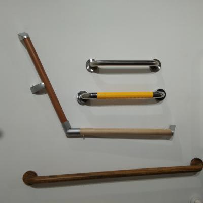 China Solid Wood Wall Corridor Grab Bar ABS Grab Handle / Wood Handrail for sale