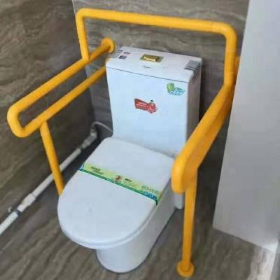 China Modern Wall To Floor Medical Control Stand Up Toilet Railing Safety Rail For Alone Sit Toilet for sale