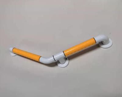 China Modern Yellow And White Color Angle 135 Degree V Shape Disabled Plastic Shower Grab Bar for sale