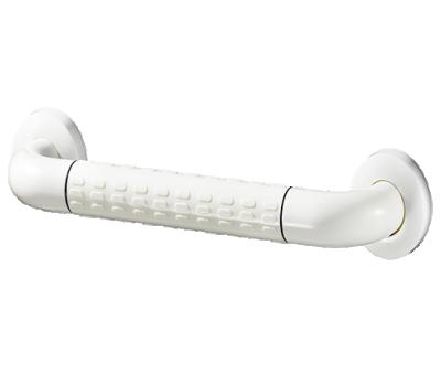 China Modern PVC ABS nylon coated surface finishing and white yellow color toilet grab bar and handle rail for sale