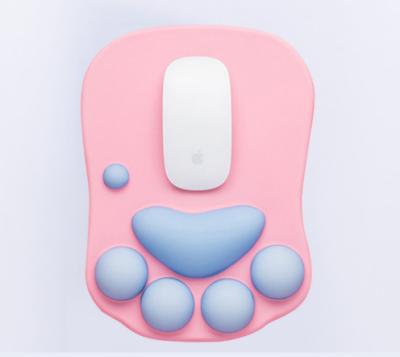 China SJ220820 3D Cat Paw Claw Mouse Pad Customer Professional Bottom Anti Slip Silicone Professional Custom Silicone Printing Rubber Wrist Mat For Desk Keyboard for sale