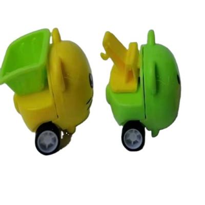 China SJ220826 Fashion Plastic Toy SJ220826 New Mini Pull Back Cartoon Dump Car Vehicles Friction Powered Construction Animal Truck For Kids for sale