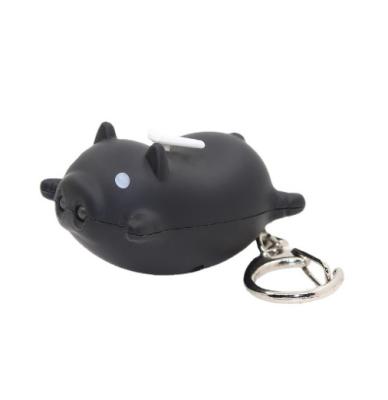 China New Gifts 22SJ0806 Plastic Capsule Toy 3D Fly Angel Pig Keychain Led Flashlight With Healthy Cute Animal Shape Key Chain Toy for sale