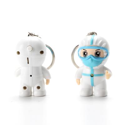 China Key chain with new arrival SJ220523 doctor angel led and sound souvenir doll key chain led flashing sound key chain for child for sale