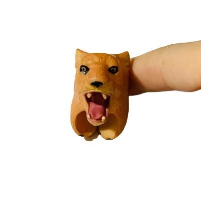 China Capsule Toy Party Toy Promotion Toy SJ220905 Shape Hot Sale Capsule Toy PVC Shape Ring Panther Ring Animal Toys For Children Unisex Animal Head Toy for sale