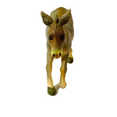 China Lifelike PVC Resin Zoo Children Simulation SJ220907 Realistic Wild Animal Donkey Model Toy Customized Cute Figure For Children for sale