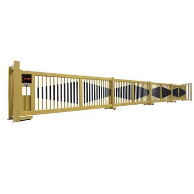 China Modern telescopic cantilever sliding gate with LED screen will be equipped with anti-collision sensor and anti-climb sensor for sale