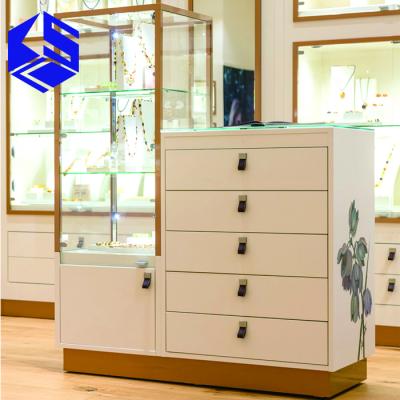 China Store Fixture Selling Well Retail Store Tempered Glass Jewelry Display Rack For Jewelry for sale