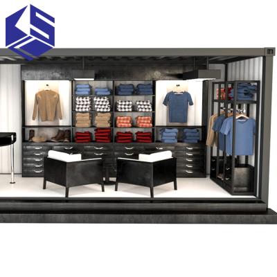 China Environmental Friendly Fashion Clothes Display Racks For Mall Apparel Display Kiosk Design for sale