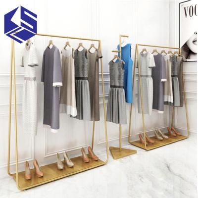 China Fashionable Apparel Display KSL Retail Metal Clothing Display Rack Clothes Show Stand Rack For Cloth Store for sale