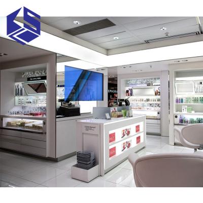 China 5 Years At Least Customized Cosmetic Shop Mall Kiosk Design Ideas Display Stand for sale