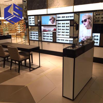 China Glass Shop Used Rack Products Optical Frame Glass Display Showcase for sale