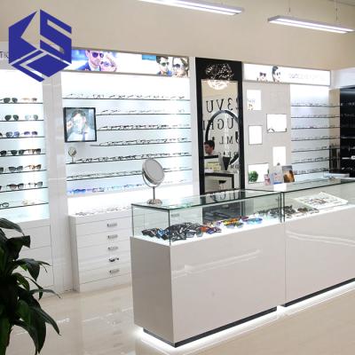 China Environment Friendly Shop Counter Furniture Wooden Optical Design Display Wooden Sunglasses Display Rack for sale