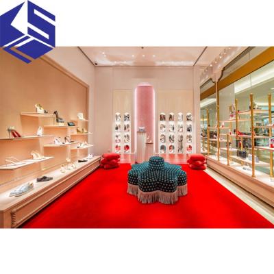 China Recyclable Modern Luxury Equipment Retail Commercial Furniture Decoration For Shoe Store for sale