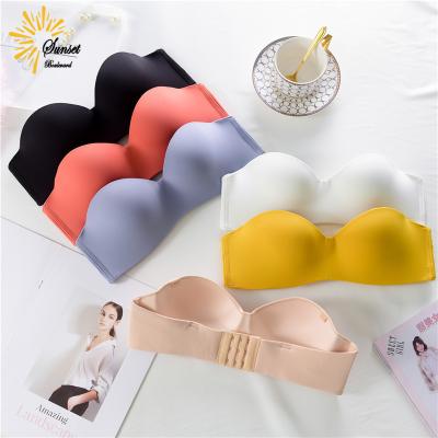 China Sexy Pump Women's Lingerie Underwear Women Wire Free Bra Seamless Bralette No Straps Chest Breathable Wrapped Casual Bra for sale