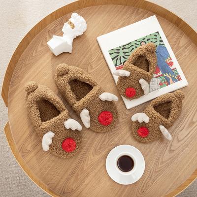 China 2021 Fashion Trend New Design Bedroom Fuzzy Indoor Fluffy Animal Christmas Comfortable Warm Slippers Indoor Lovely for sale