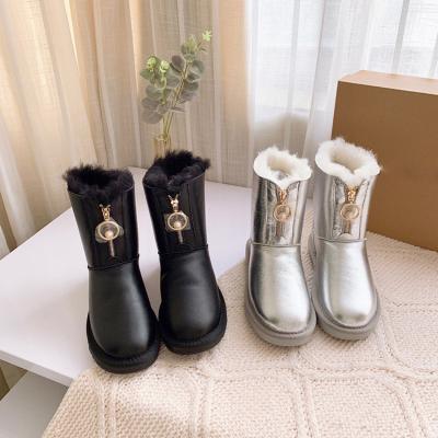 China New Arrival Round Fashion Fuzzy Sheepskin Fur Zipper Luxury Warm Soft Winter Snow Boots For Women for sale