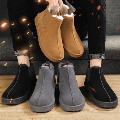 China Wholesale Custom Made Winter Anti-odor Logo Gentleman Natural Thick Fur Snow Men's Warm Fur Boots Ankle Boots for sale