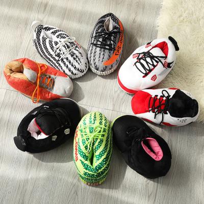 China Fashion Trend Custom High Quality Unisex Winter Size Sneaker Yeezy House Slippers Warm Adult Soft Plush for sale