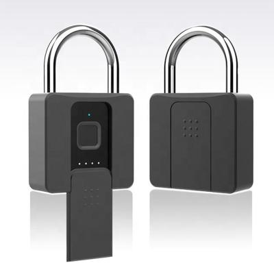 China Office Home Bank Hotel USB Charging Lock Fingerprint Or Open Via Phone App Padlock for sale