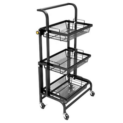 China Morden 3 Drawer And Foldable Trolley Cart Trolley Carts for sale