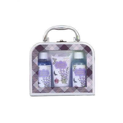 China Custom Family Jewelry Box Lavender Shower Gel Beauty Care Gift Packaging Set for sale