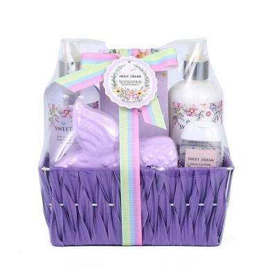 China Moisturizing Cleansing Moisturizing Cleansing Natural Purple Beauty Wholesale Bath Spa Gift Wrap Set Te koop