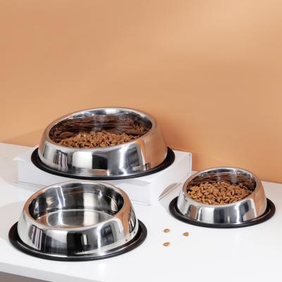 China 2022 Dog Cats Bowl Stainless Steel Non-automatic Luxury Pet Food Bowl Anti Slip Dog Bowl for sale