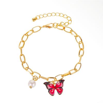 China Environmentally Friendly Butterfly Color Butterfly New Arrival Charm Jewelery Bracelets Women Bead Bracelet for sale