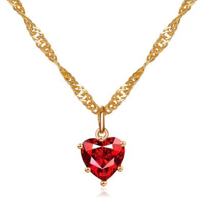 China Fashion Environmental Friendly Hot Selling High Quality Jewelry Set Crystal Jewelry Necklace Set Heart Earrings for sale