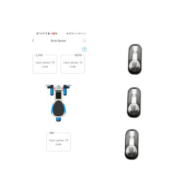 China Motocicleta rodada TPMS da parte traseira três de Bluetooth do tempo real à venda