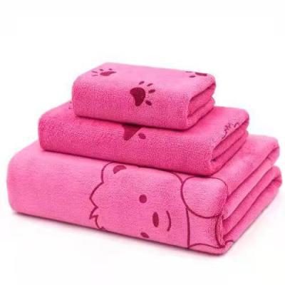 China Child Safe Cheap Superfine Fiber Soft Water Absorbent Face Shear Microfiber Bath Towel Gray 70cm*140cm 300gsm for sale