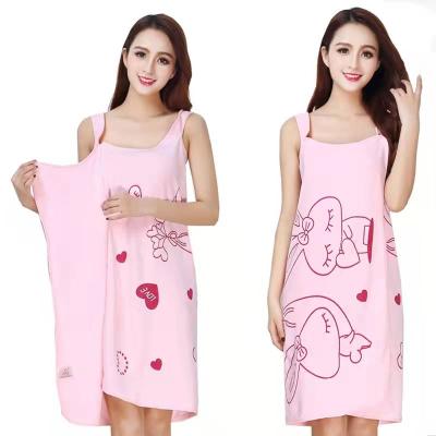 China QUICK DRY Microfiber Bath Skirt, Quick-drying Coral Velvet Towel Trunk Wrap Bath Skirt for sale