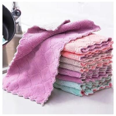 China Velvet Car Cleaning Towel Drying Towel Microfiber Towels Viable Coral Absorbent Wash Station for sale