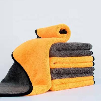 China Viable Coral Dry Towels Fleece Car Wash Towel Car Cleaning Microfiber Quick Dry Cleaning Towels for sale