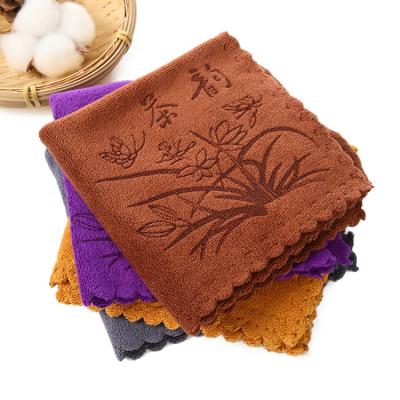 China Sustainable Water Absorption Microfiber Kitchen Cloth Tea Towel Hand Towel Cloth for sale