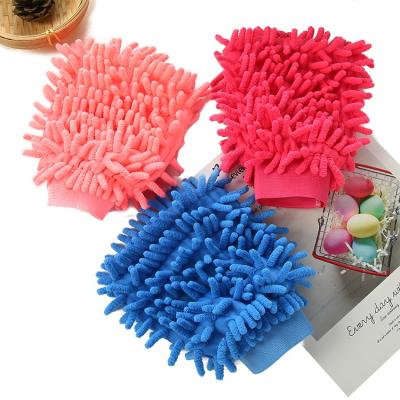 China Reusable Soft Towel Car Wash Gloves Cleaning Car Wash Microfiber Gloves for sale