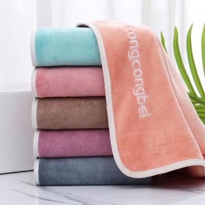 China Custom Made Luxury White Soft Child Safe Microfiber Face Towel Small Face Towel Wash for sale