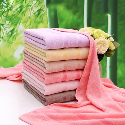 China QUICK DRY 100% Bamboo Fiber Soft And Solid Color Absorbent Bath Towel 70*140cm Thick Towel Plant for sale