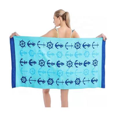 China QUICK DRY Wholesale Sublimation Beach Towel Custom Large Microfiber Beach Towels for sale