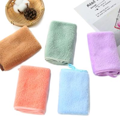 China Wholesale organic washcloth velor face towel kids plushie hand soft coral washcloth safe for kids for sale