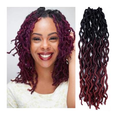 China African Wavy Synthetic Dreadlocs Crochet Hair Roots Gypsy African Synthetic Fiber Locs Hair Extensions Faux Locs Crochet Hair For Black Women for sale