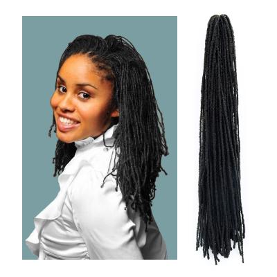 China Synthetic Fiber 18 Inch Sister Locks Hair Extensions Pure Color Dreadlocks Synthetic Hair For Women Crochet Hair for sale