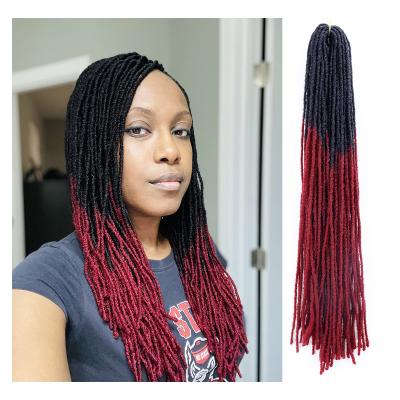 China Synthetic Fiber Dead Ends Sister Locks Afro Crochet Braids Ombre Color 18 Inch Synthetic Braiding Hair For Women Faux Locs Crochet Hair for sale