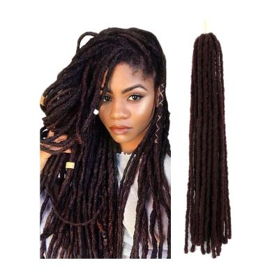 China High Temperature Fiber Faux Locs Crochet Braids Soft Dread Synthetic Hair Extension Afro Braiding Hairstyles 18inch for sale