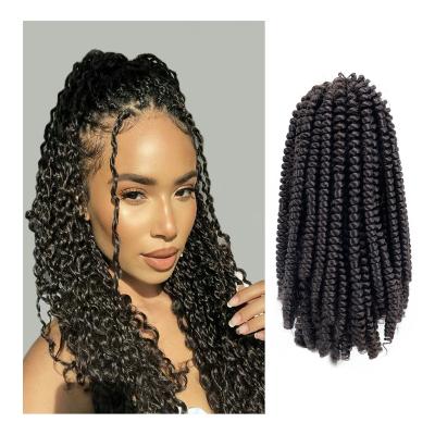 China Synthetic Fiber 8Inch Ombre Spring Twist Hair Crochet Braids Synthetic Passion Twist Pre-twist Crochet Hair Extensions 30Roots Bomb Twist à venda