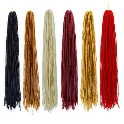 China Synthetic Fiber Sister Locs 18 Inch Faux Locs Crochet Hair Extensions For Women Color Hair Synthetic Faux Locs Crochet Hair for sale