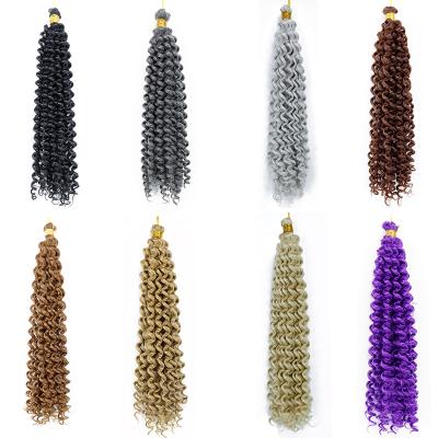 China Synthetic Fiber Water Wave Crochet Braids Hair Deep Extension Ocean WaterWave African Braiding Braid For Hair Bulk Bundle for sale