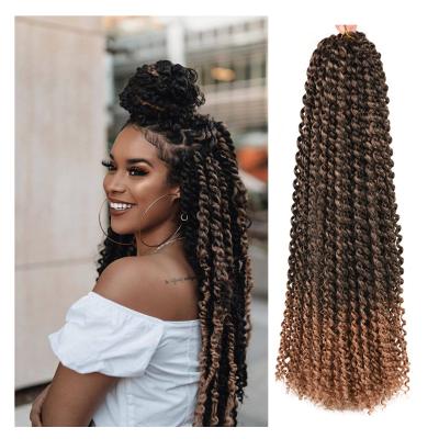 China Synthetic Braiding Hair Extensions 18Inch Ombre Heat Resistant Fiber Passion Twist Crochet Hair Bohemia Crochet Braids For Women for sale