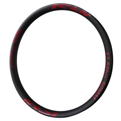 China Hot Sale 50mm Width Carbon 27.5ER Tubeless Plus Rims 650B China Carbon Rims for sale